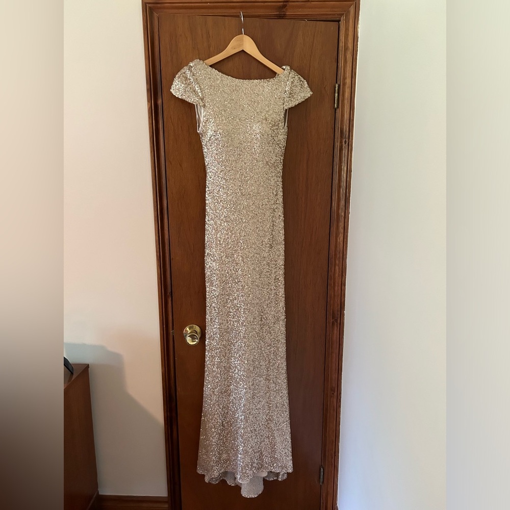 Champagne Sequinned Gown